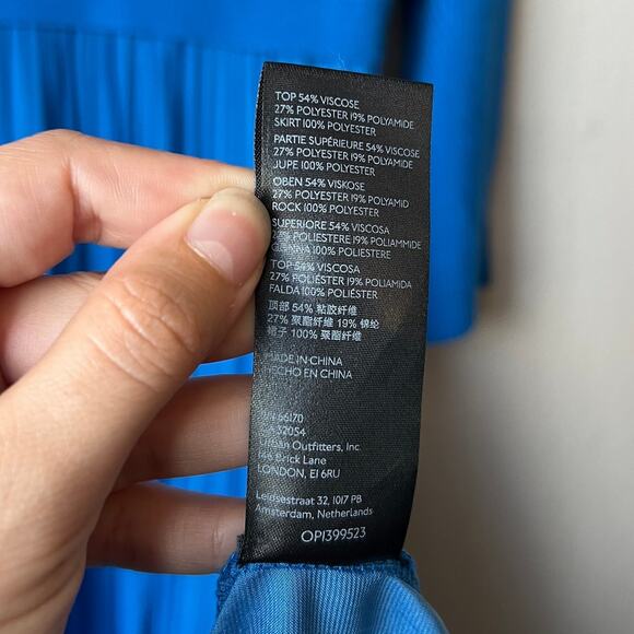 NWT NEW Anthropologie Cobalt Blue Layered Sweater Maxi Dress Size XL - Picture 6 of 6